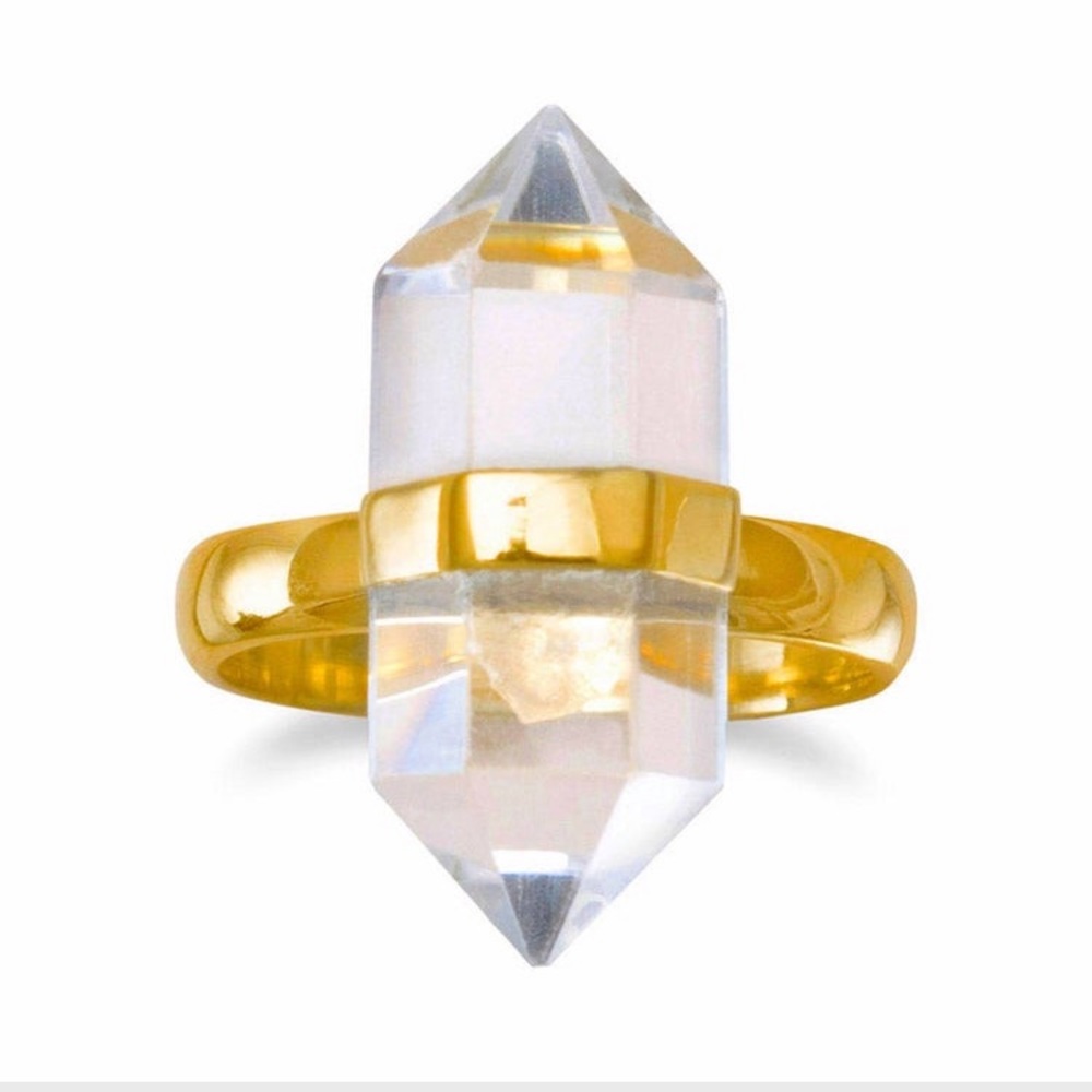 Quartz crystal ring